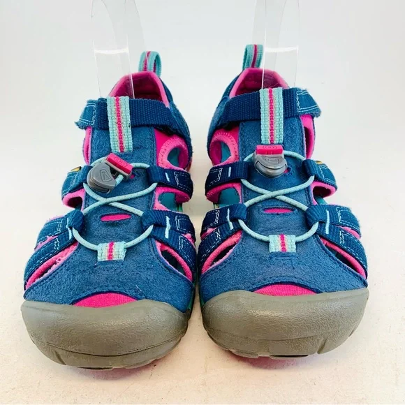 KEEN Big Kid's Youth Blue Pink Seacamp II CNX Waterproof Sandals size 3 EU 35 - Picture 2 of 11